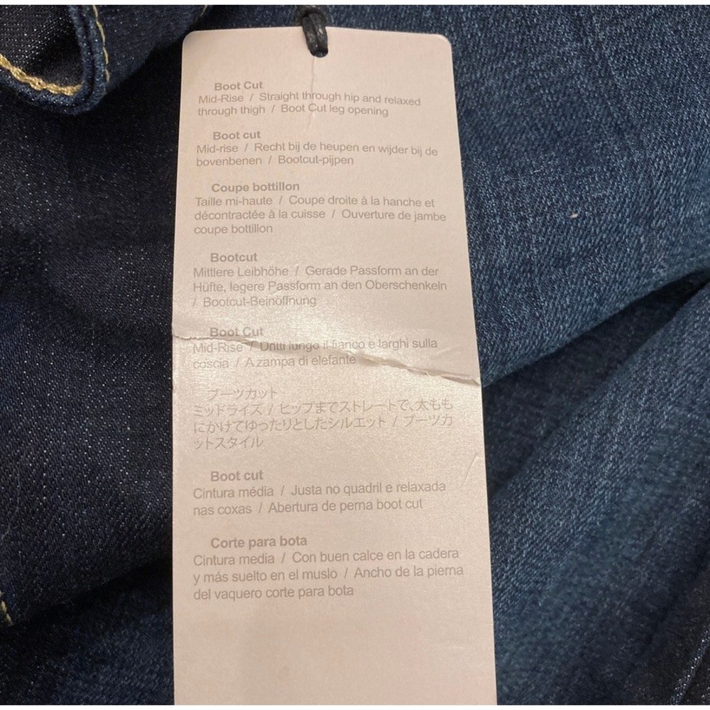 Harley Davidson Jeans Bootcut Mid-Rise Embellished Pocket Womens 14 Dk Wash NEW - Picture 10 of 16